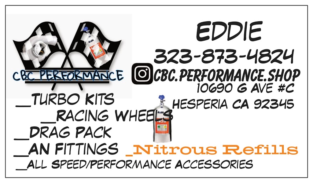 CBC Performance nitrous refill | 10690 G Ave Unit C, Hesperia, CA 92345, USA | Phone: (442) 242-4129