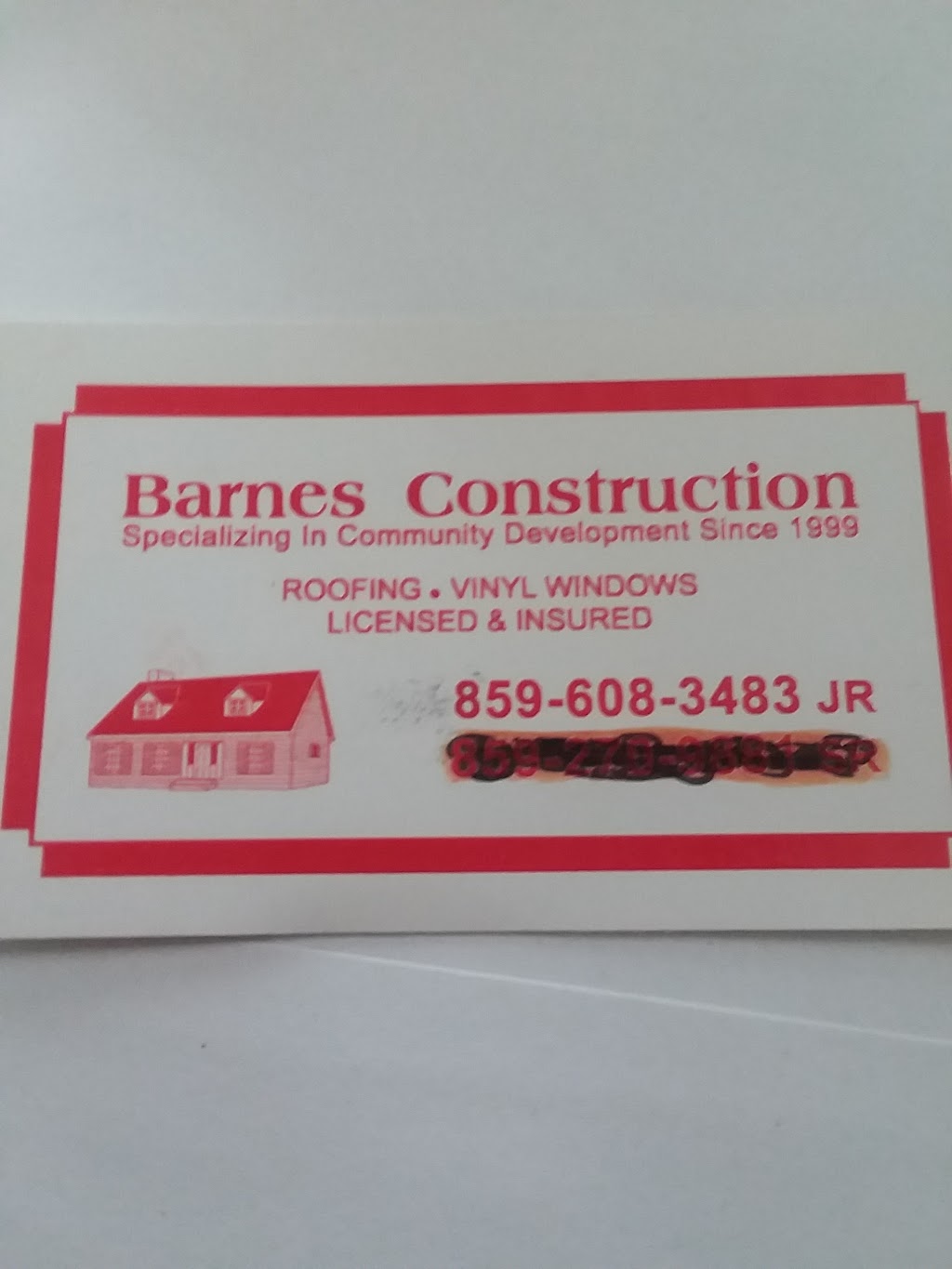 Barnes construction | 844 Ward Dr, Lexington, KY 40511, USA | Phone: (859) 608-3483