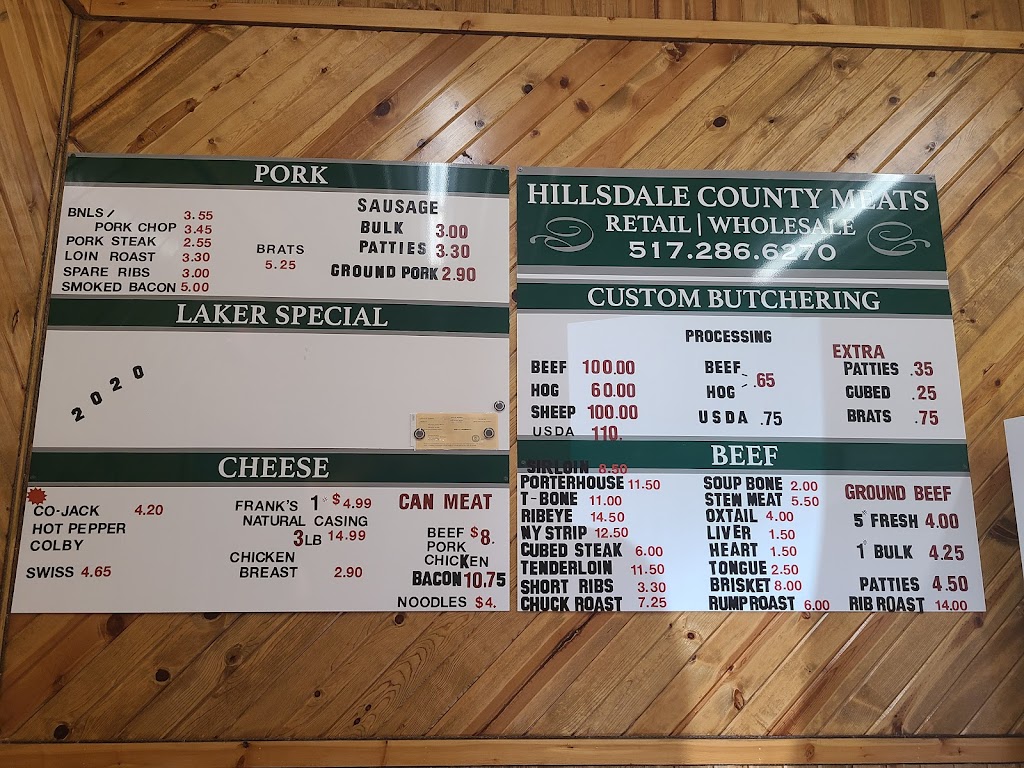 Hillsdale County Meats | 11560 Territorial Rd, Waldron, MI 49288, USA | Phone: (517) 286-6270