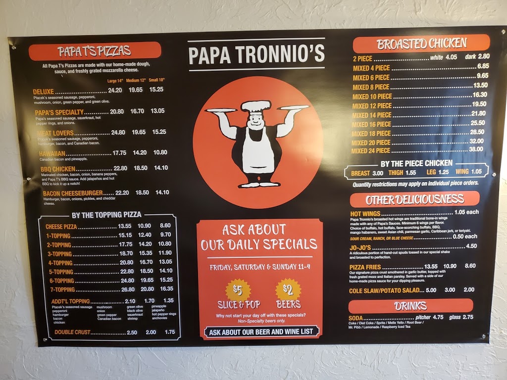 Papa Tronnios Pizza | 202 Broad St, Prescott, WI 54021, USA | Phone: (715) 262-5131