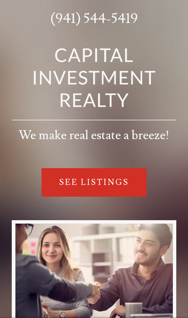 Capital Investment Realty | 1274 17th St, Sarasota, FL 34234, USA | Phone: (941) 544-5419