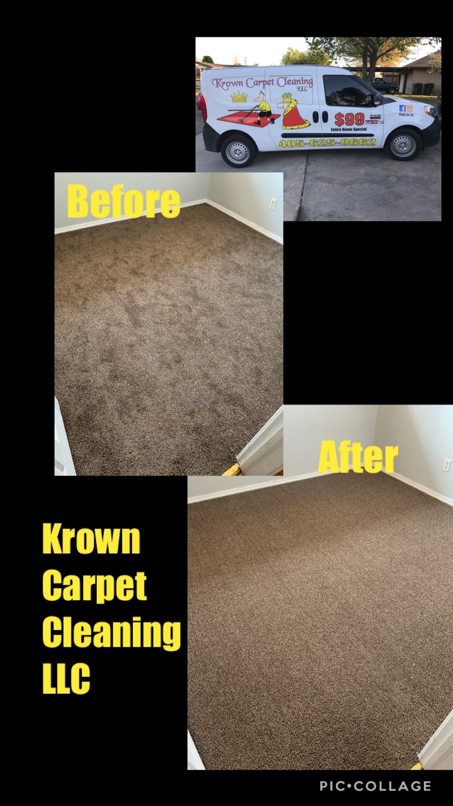 Krown Carpet Cleaning LLC | 1204 SW 35th St, Oklahoma City, OK 73119, USA | Phone: (405) 625-0662