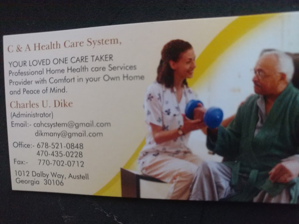 C & A Healthcare System Inc. | 1012 Dalby Way, Austell, GA 30106, USA | Phone: (470) 435-0228