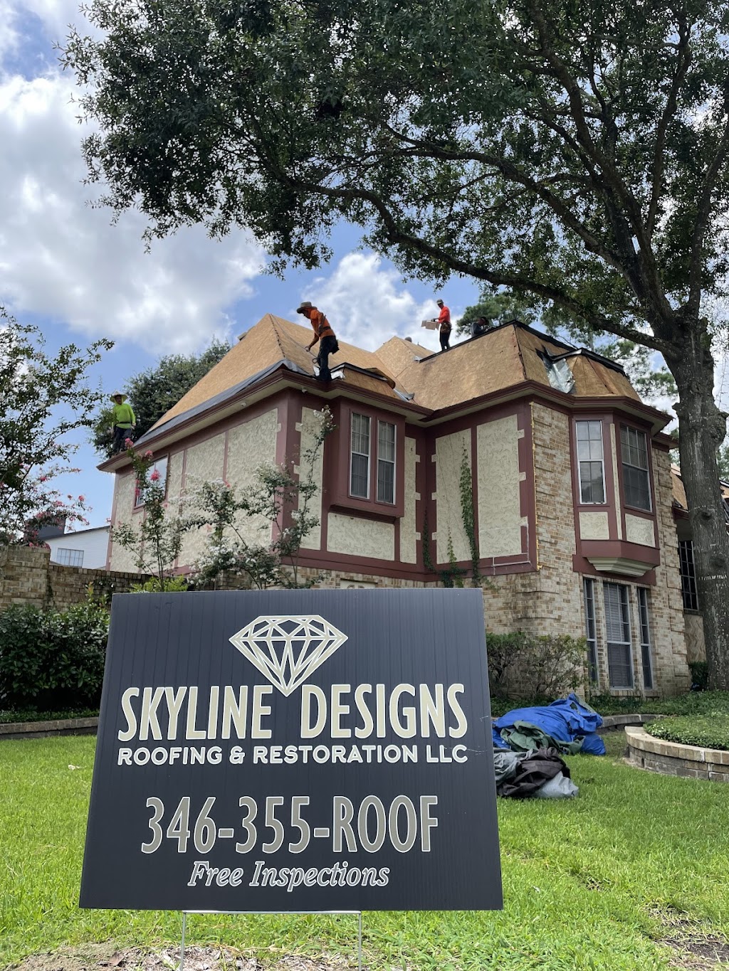Skyline Designs Roofing & Restoration | 17240 Huffmeister Rd Suite 101, Cypress, TX 77429, USA | Phone: (346) 355-7663