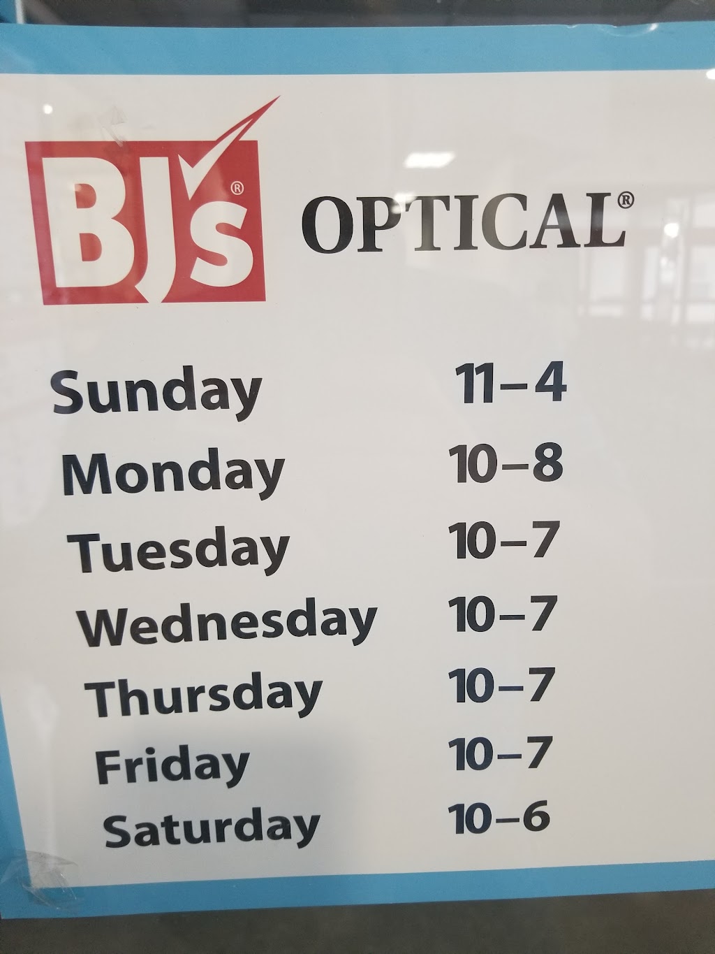 BJs Optical | 1050 Palisades Center Dr, West Nyack, NY 10994, USA | Phone: (845) 348-9226