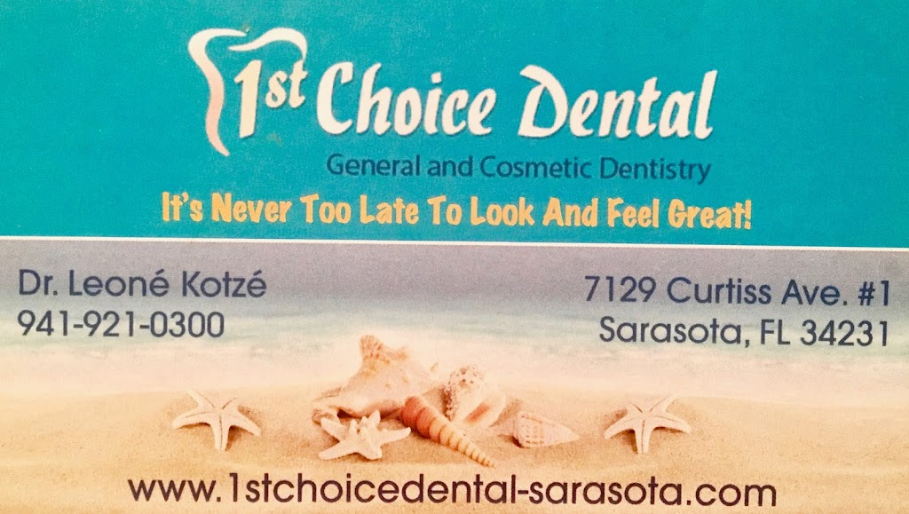1st Choice Dental Sarasota | 7129 Curtiss Ave #1, Sarasota, FL 34231 | Phone: (941) 921-0300