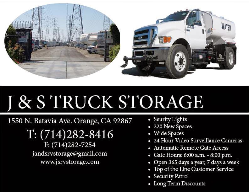 J & S RV Storage | 1550 N Batavia St, Orange, CA 92867, USA | Phone: (714) 282-8416