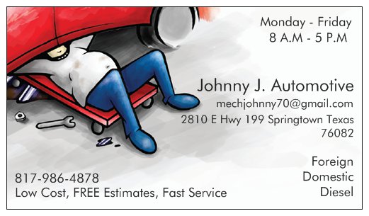 Johnny J Auto | 2810 E Hwy 199, Springtown, TX 76082, USA | Phone: (817) 986-4878