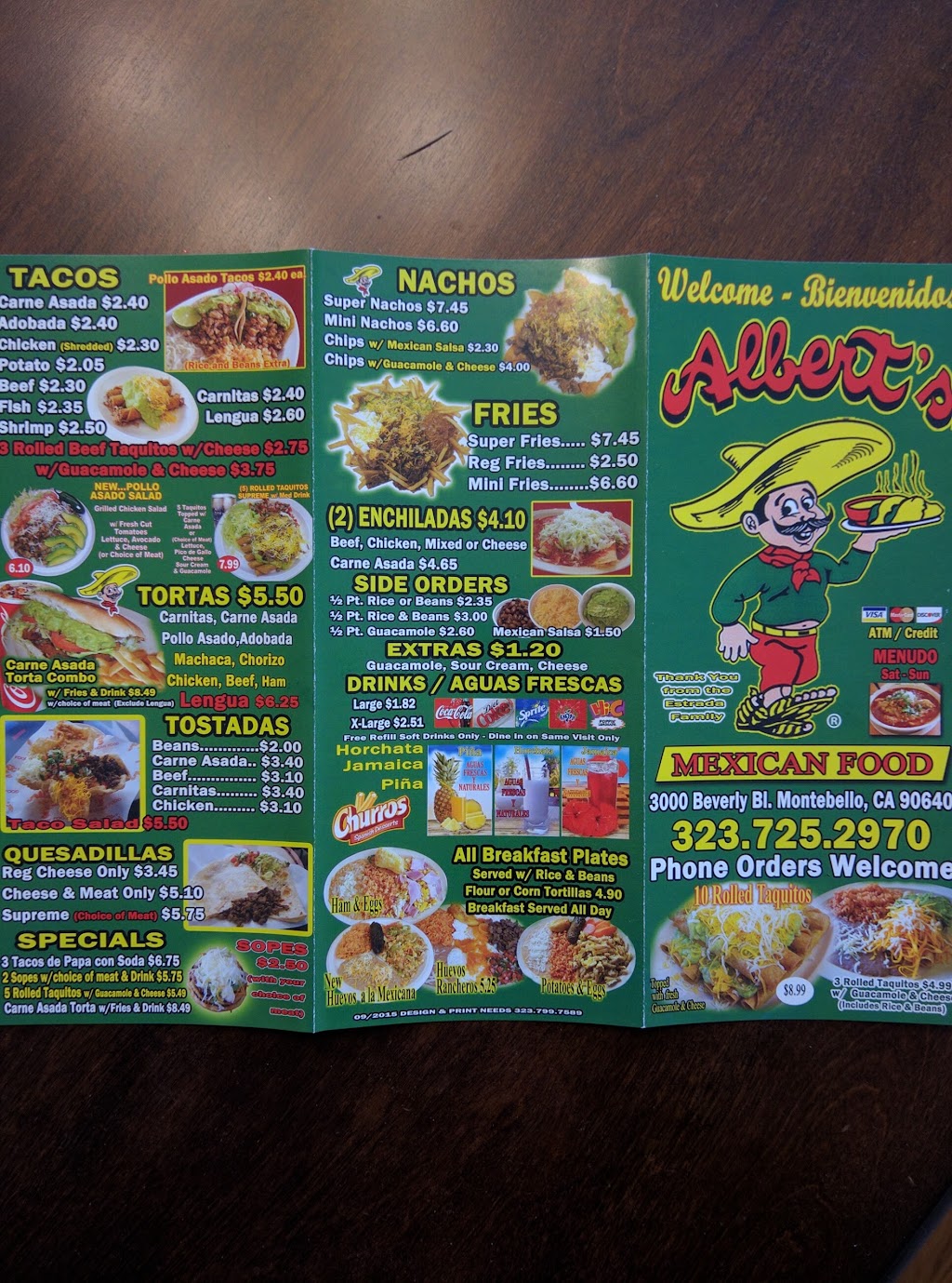 Alberts Mexican Food | 3000 W Beverly Blvd #2215, Montebello, CA 90640, USA | Phone: (323) 725-2970