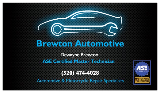 Brewton Automotive | 6438 S Wheaton Dr, Tucson, AZ 85747, USA | Phone: (520) 474-4028