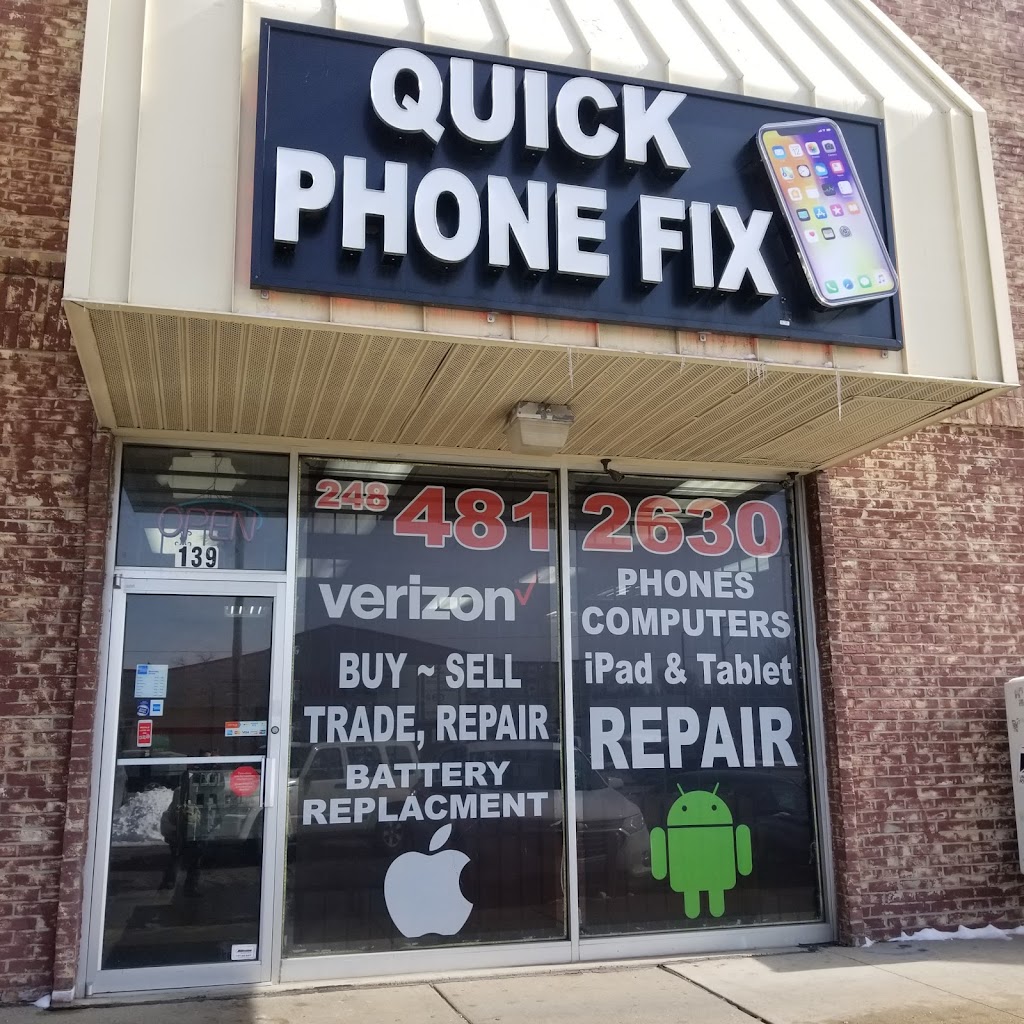 Quick Phone Fix | 139 S Telegraph Rd, Pontiac, MI 48341, USA | Phone: (248) 481-2630