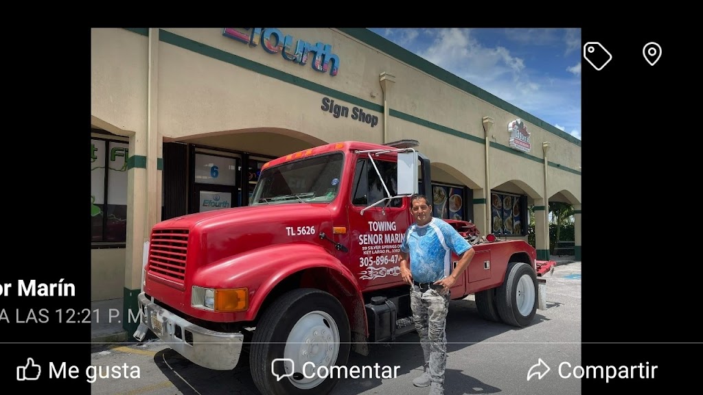 Towing Señor Marin | 59 Silver Springs Dr, Key Largo, FL 33037, USA | Phone: (305) 896-4747