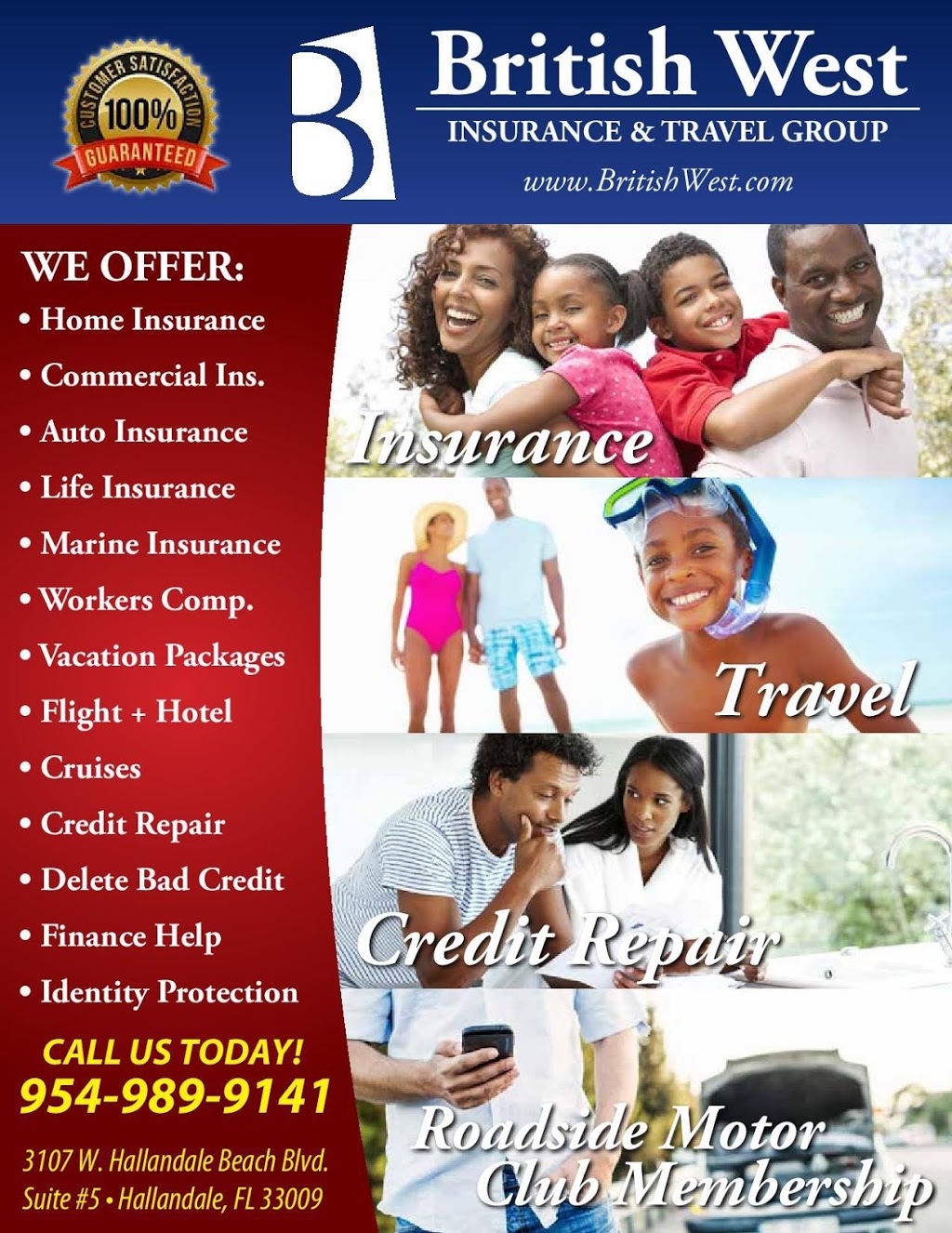 British West Insurance & Travel Group | 3107 W Hallandale Beach Blvd #5, Hallandale Beach, FL 33009, USA | Phone: (954) 989-9141