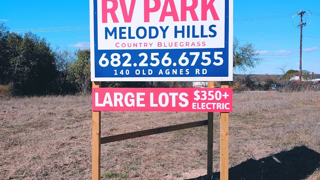 Melody Hills RV Park | 140 Old Agnes Rd, Weatherford, TX 76088, USA | Phone: (682) 256-6755