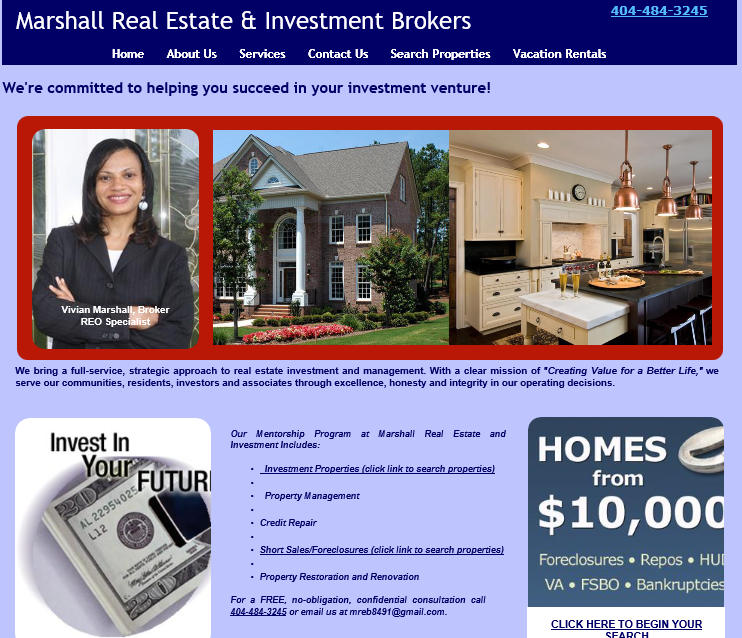Marshall Real Estate Brokers, Inc. | 8305 Cherokee Blvd, Douglasville, GA 30134, USA | Phone: (404) 484-3245