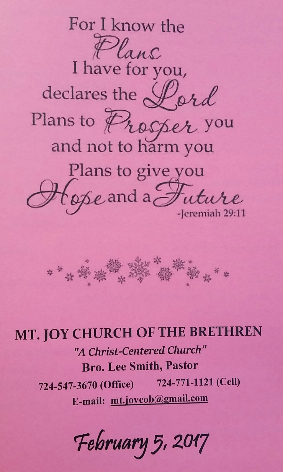 Mt Joy Covenant Brethren Church | 496 E Main St, Mt Pleasant, PA 15666 | Phone: (724) 547-3670