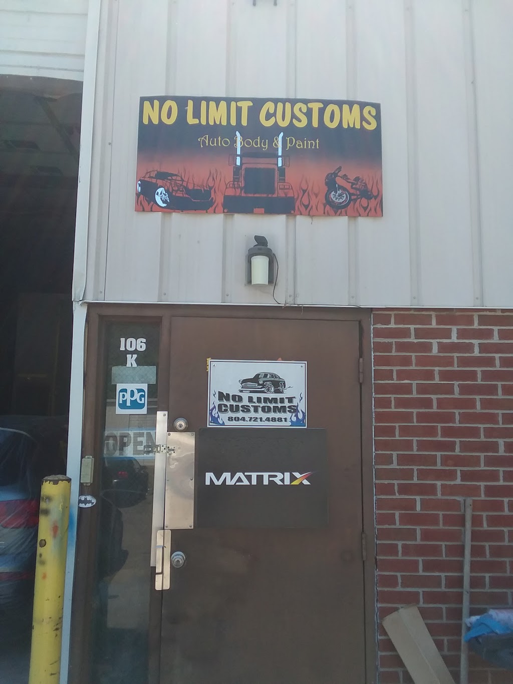 No Limit Customs Auto Body & Paint Fabricating | 106K Roxbury Industrial Center, Charles City, VA 23030, USA | Phone: (804) 721-4881