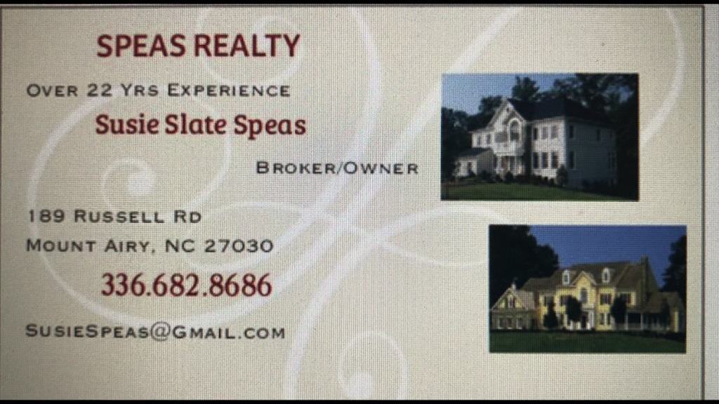 Speas Realty | 189 Russell Rd, Mt Airy, NC 27030, USA | Phone: (336) 682-8686