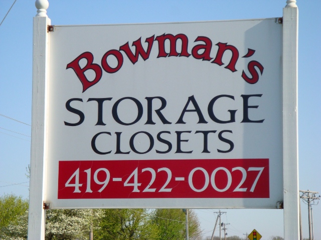 Bowmans Storage Closets | 7977 Co Rd 236, Findlay, OH 45840, USA | Phone: (419) 422-0027