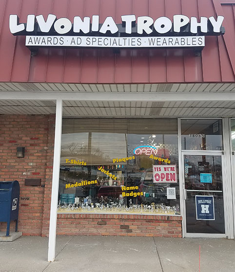 Livonia Trophy & Screen Printing | 38065 Ann Arbor Rd, Livonia, MI 48150 | Phone: (734) 464-9191