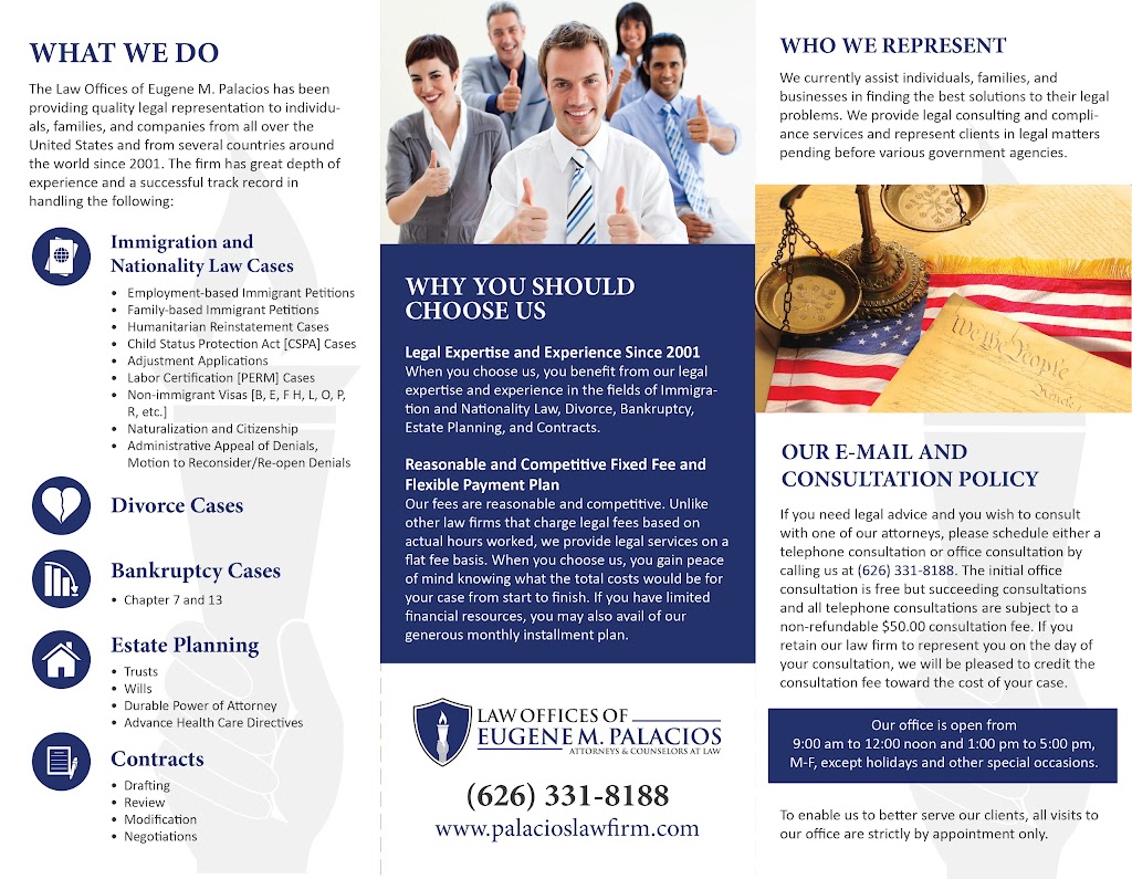 Law Offices of Eugene M. Palacios | 2934 E Garvey Ave S Ste. 250A, West Covina, CA 91791, USA | Phone: (626) 331-8188