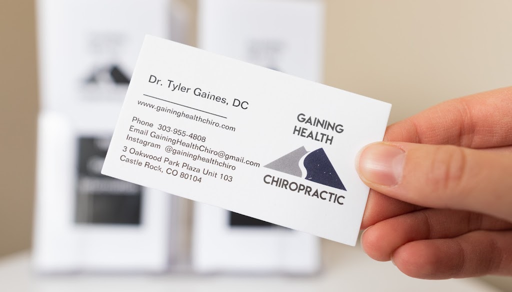 Gaining Health Chiropractic - Chiropractor in Castle Rock | 3 Oakwood Park Plaza Ste 103, Castle Rock, CO 80104, USA | Phone: (303) 955-4808