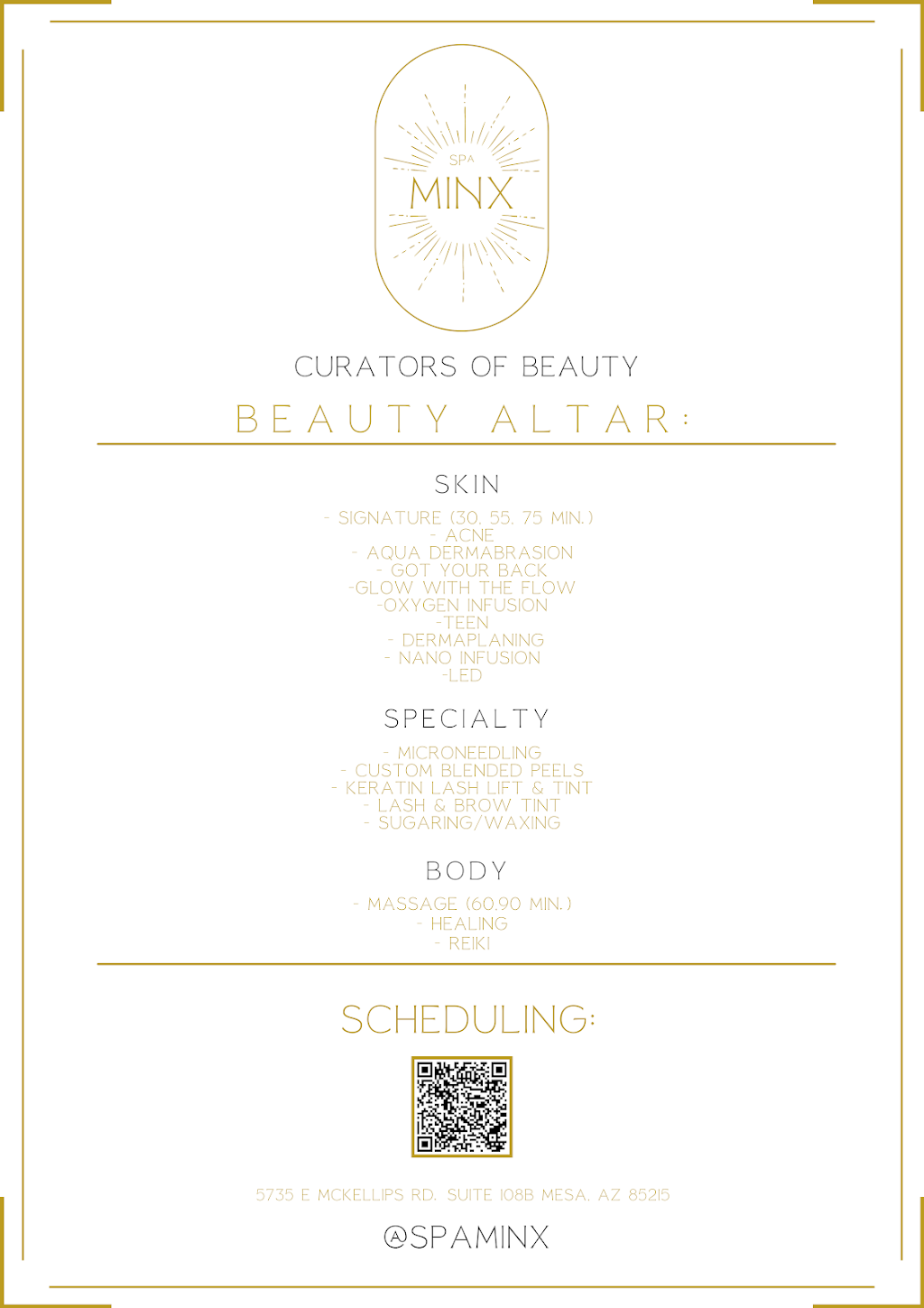 Spa Minx | 5735 E McKellips Rd b108, Mesa, AZ 85215, USA | Phone: (480) 654-2695