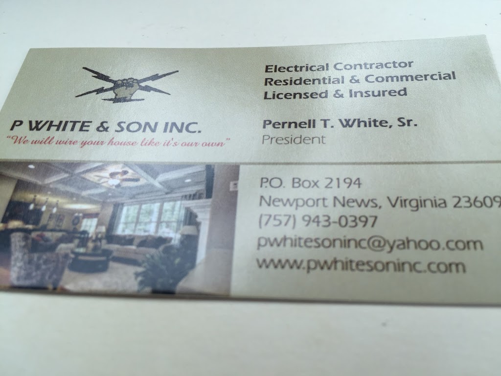 P White & Son Inc | 7 Lake Walk Crossing, Hampton, VA 23666, USA | Phone: (757) 943-0397