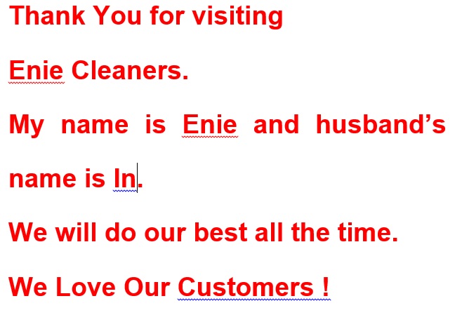 Enie Cleaners & Alterations | 8640 Lee Hwy, Fairfax, VA 22031, USA | Phone: (703) 712-8025