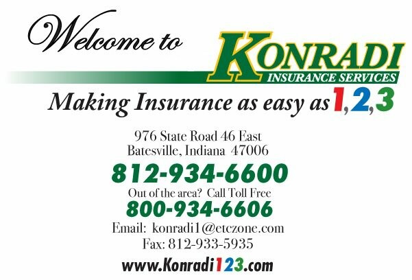 Konradi Insurance Services | 976 IN-46, Batesville, IN 47006, USA | Phone: (812) 934-6600