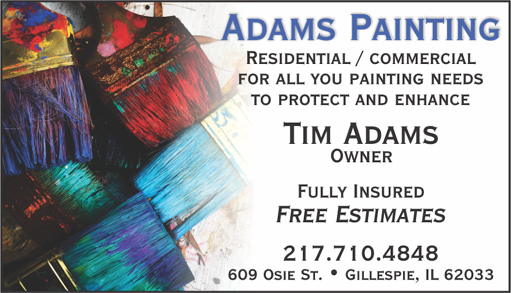 Adams Painting | 609 Osie St, Gillespie, IL 62033, USA | Phone: (217) 710-4848