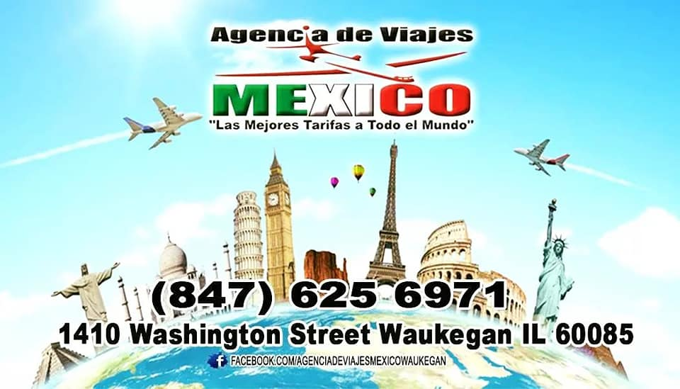 Agencia De Viajes Mexico | 1410 Washington St, Waukegan, IL 60085, USA | Phone: (847) 625-6971