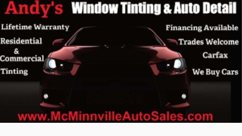 Andys Window Tinting, Mcminnville Auto Sales LLC | 2701 NE Bunn Rd, McMinnville, OR 97128, USA | Phone: (503) 560-1720