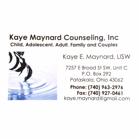 Kaye Maynard Counseling | 7257 E Broad St UNIT C, Pataskala, OH 43062, USA | Phone: (740) 963-2976