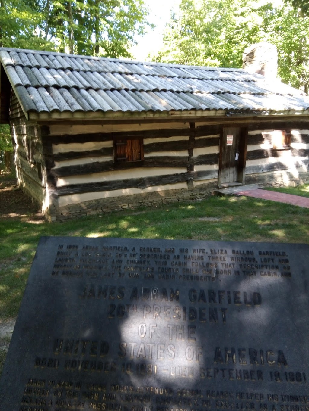 James A. Garfield Birth Site Park | 4350 Som Center Rd, Moreland Hills, OH 44022, USA | Phone: (440) 248-1188