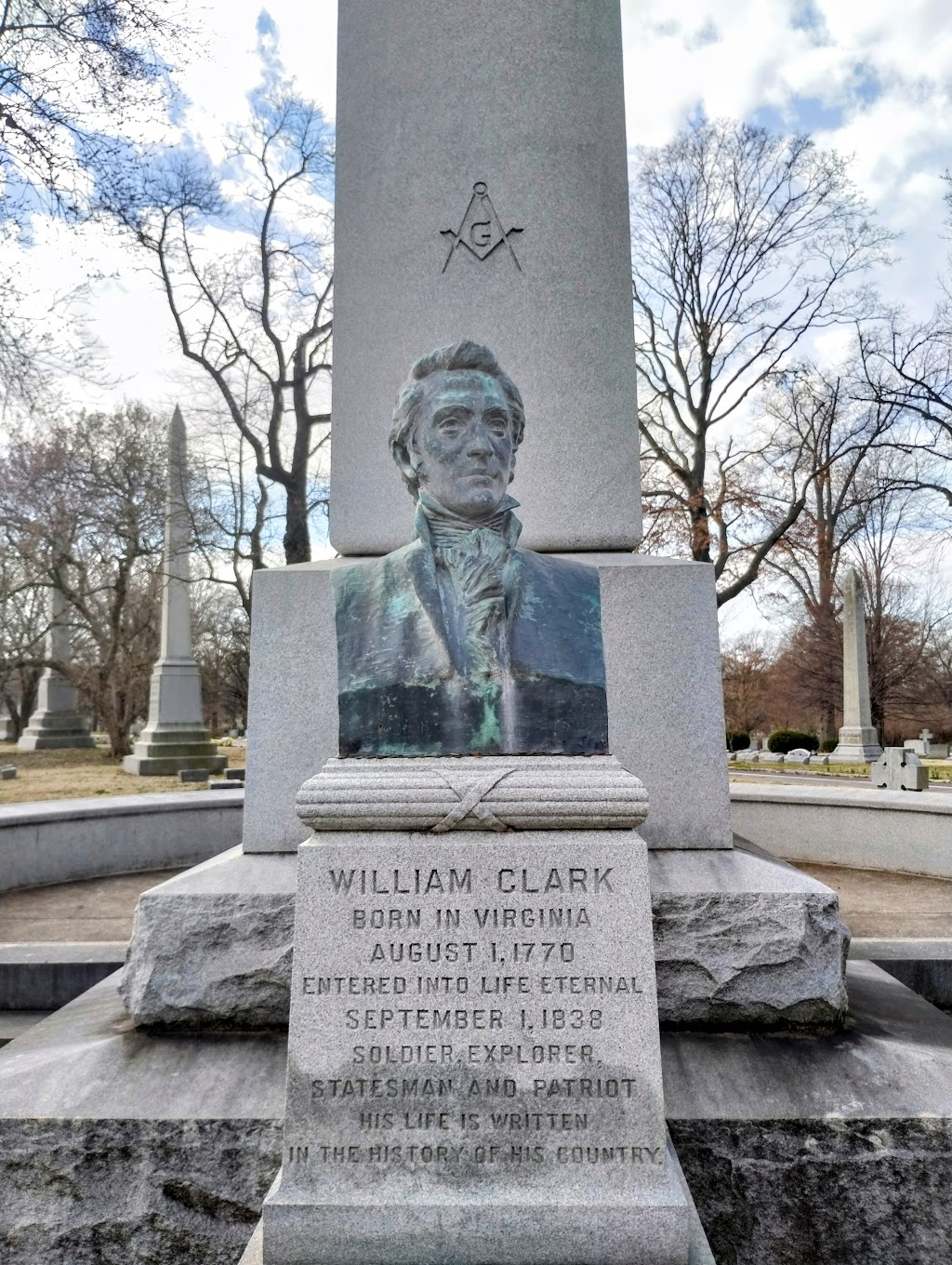 William Clark Gravesite | 4947 W Florissant Ave, St. Louis, MO 63147, USA | Phone: (314) 381-0750