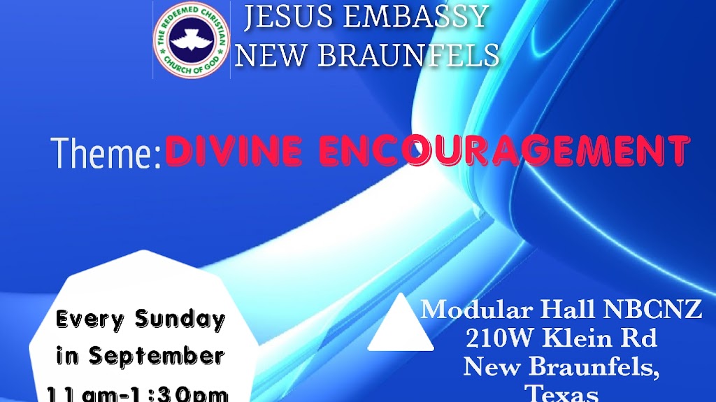 Rccg New Braunfels Texas | Modular Hall NBCNZ, 210 W Klein Rd, New Braunfels, TX 78130, USA | Phone: (830) 822-6084