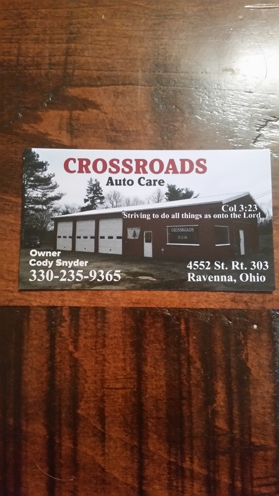 Crossroads Auto Care | 4552 OH-303, Ravenna, OH 44266, USA | Phone: (330) 235-9365