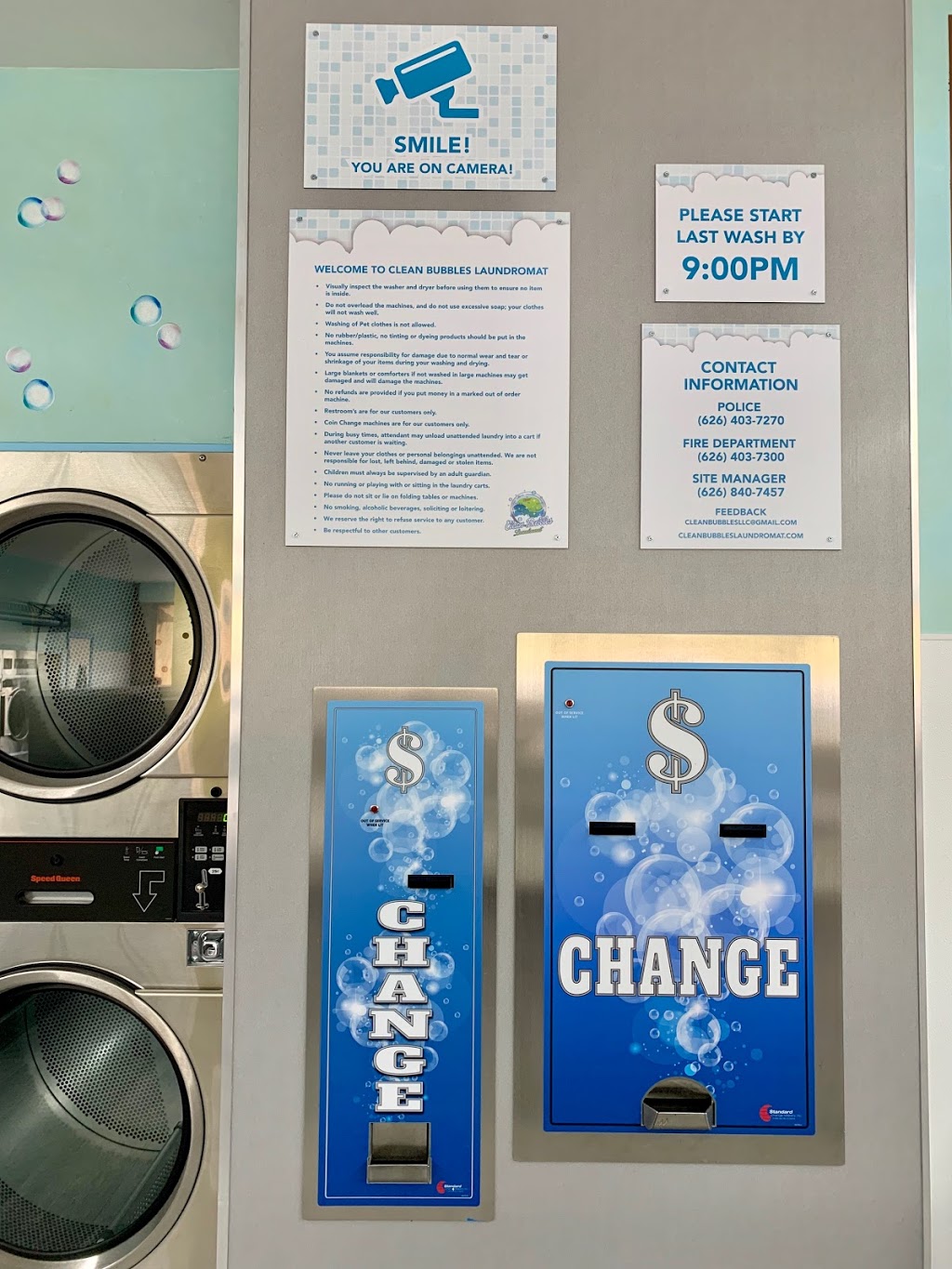 Clean Bubbles Laundromat | 624 Mission St, South Pasadena, CA 91030, USA | Phone: (626) 840-7457