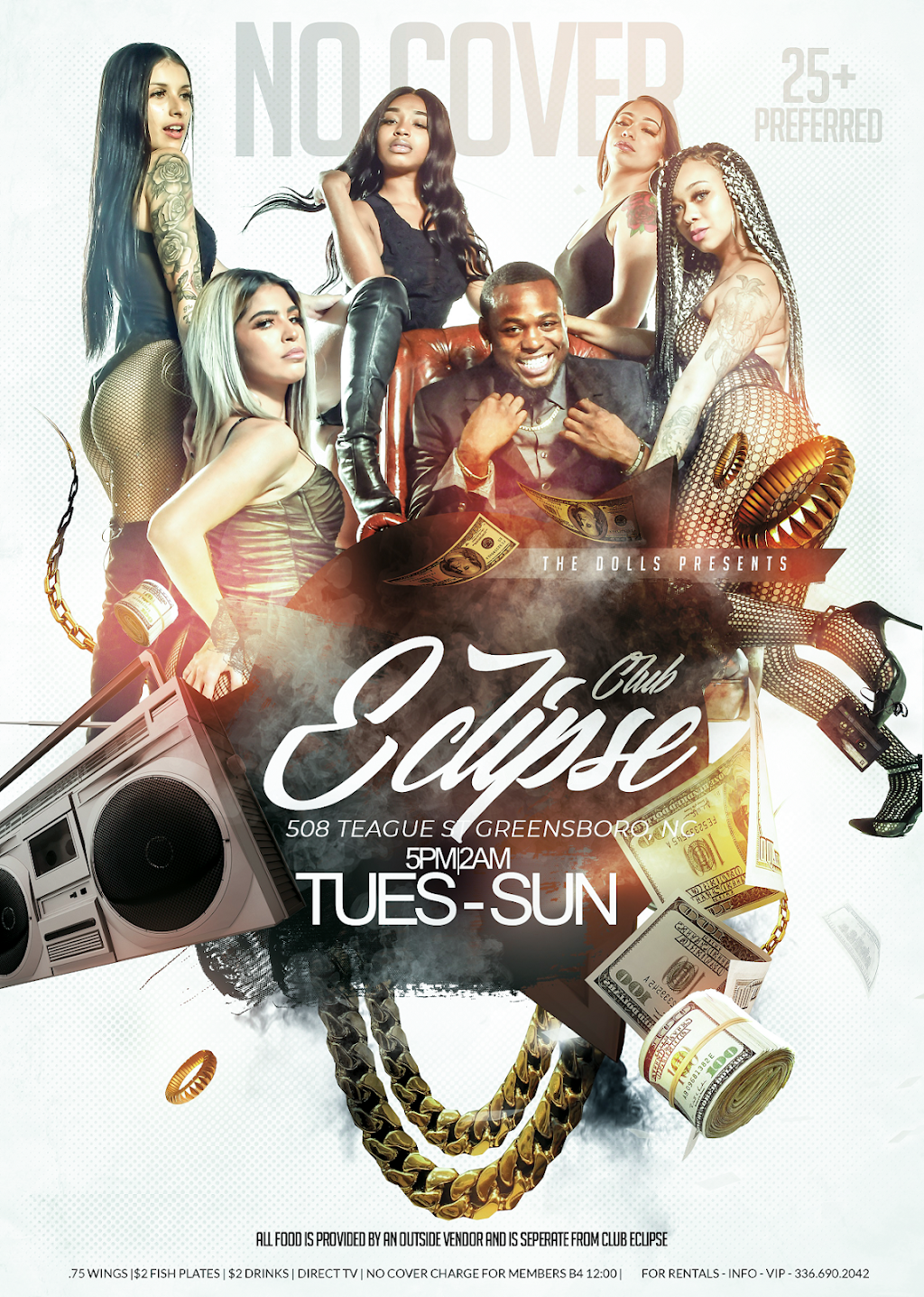 Club Eclipse | 508 Teague St, Greensboro, NC 27406, USA | Phone: (336) 690-2042