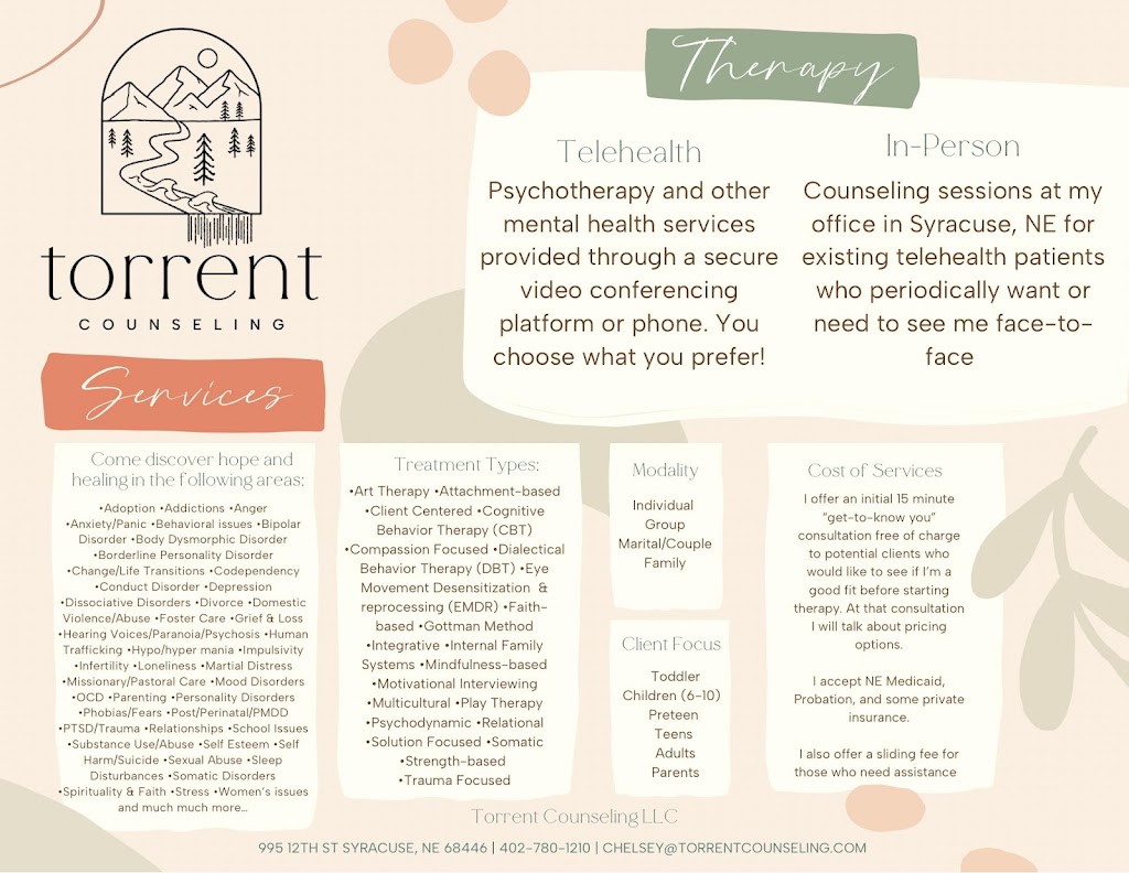 Torrent Counseling | 995 12th St, Syracuse, NE 68446, USA | Phone: (402) 780-1210