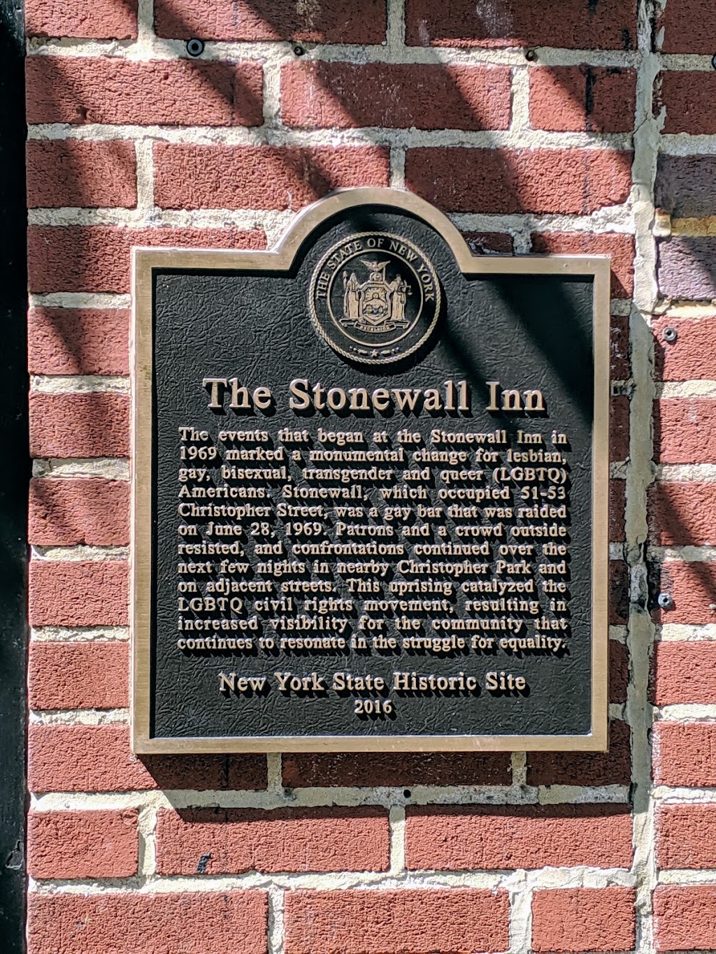 Stonewall National Monument | 38-64 Christopher St, New York, NY 10014, USA | Phone: (212) 668-2577