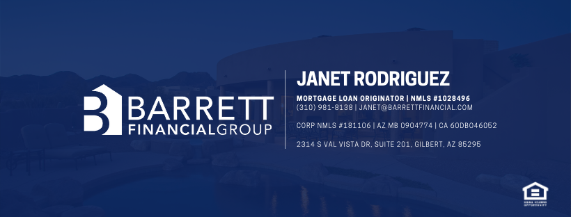 Janet Rodriguez -Barrett Financial LLC | 2314 S Val Vista Dr #201, Gilbert, AZ 85295 | Phone: (310) 981-8138
