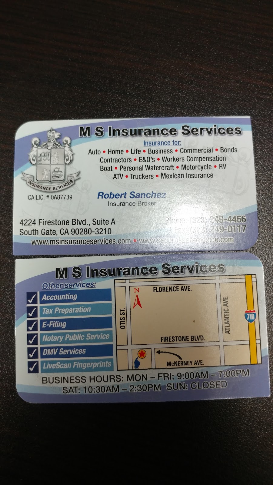 M S INSURANCE SERVICE | 4224 Firestone Blvd Suite A, South Gate, CA 90280, USA | Phone: (323) 249-4466