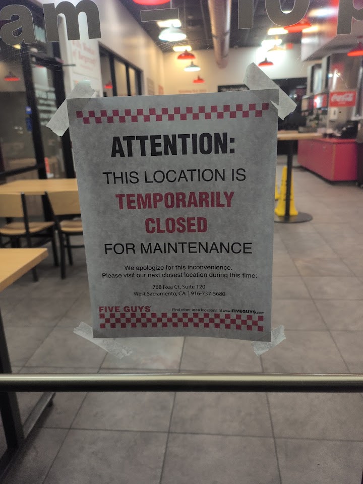 Five Guys | 4630 Natomas Blvd #100, Sacramento, CA 95835, USA | Phone: (916) 419-4109