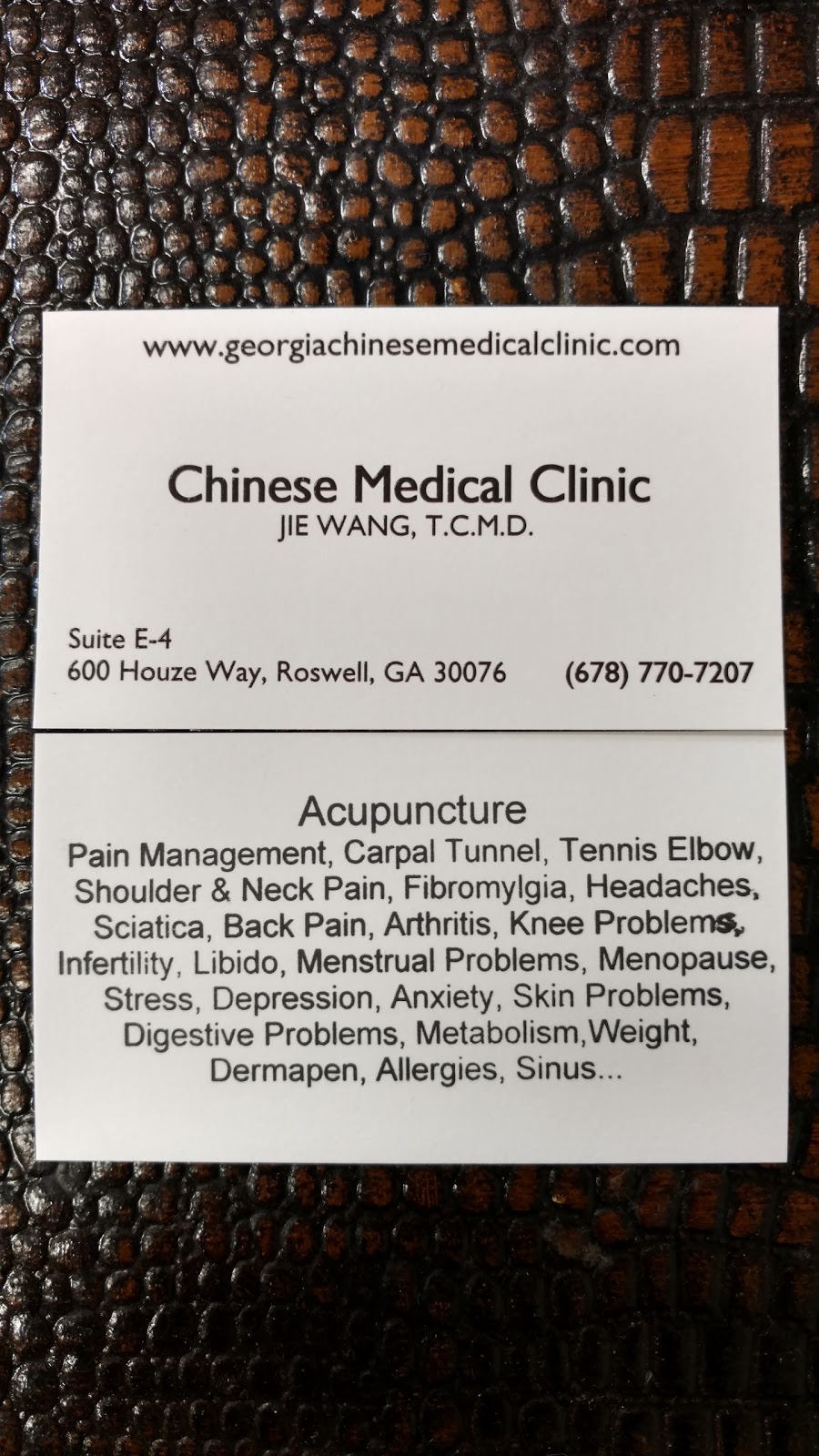 CHINESE MEDICAL CLINIC | 600 Houze Way Suite E-4, Roswell, GA 30076 Rosewell, 600 Houze Way e, Roswell, GA 30076, USA | Phone: (678) 770-7207