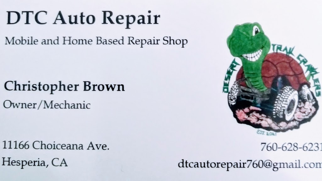 DTC Auto Repair | 11166 Choiceana Ave, Hesperia, CA 92345, USA | Phone: (760) 628-6231