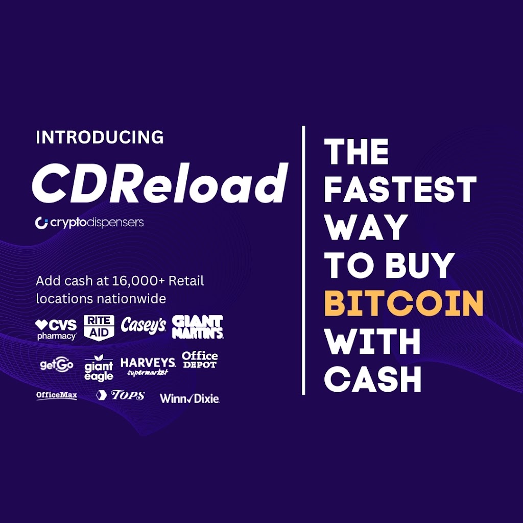 CDReload - Online Bitcoin ATM | 907 State Road 229, Batesville, IN 47006, USA | Phone: (888) 212-5824