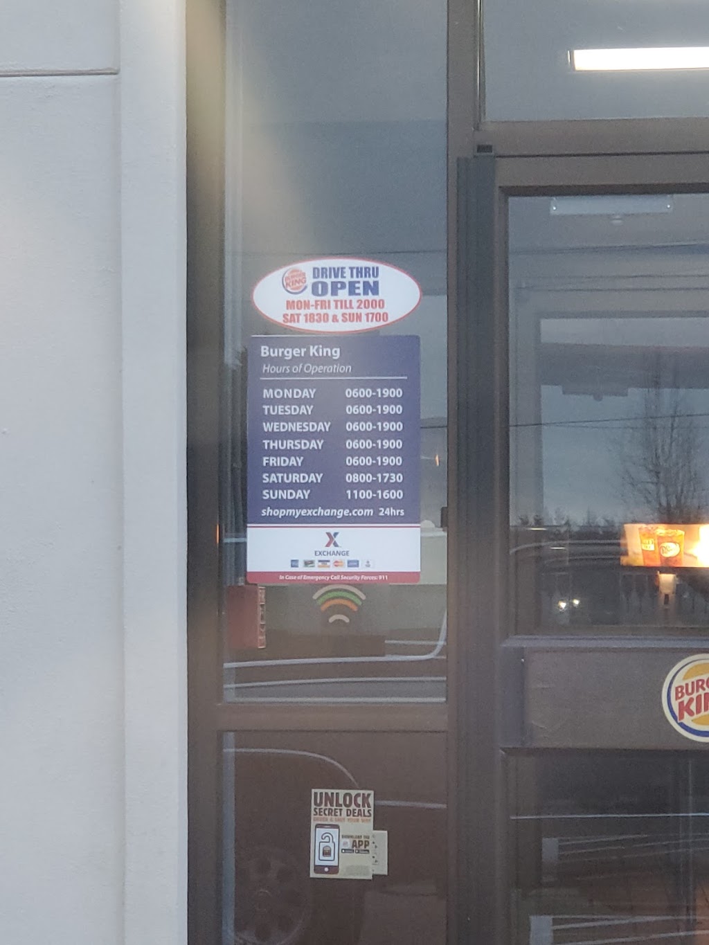 Burger King | McChord AFB, Tacoma, WA 98438, USA | Phone: (253) 582-1188