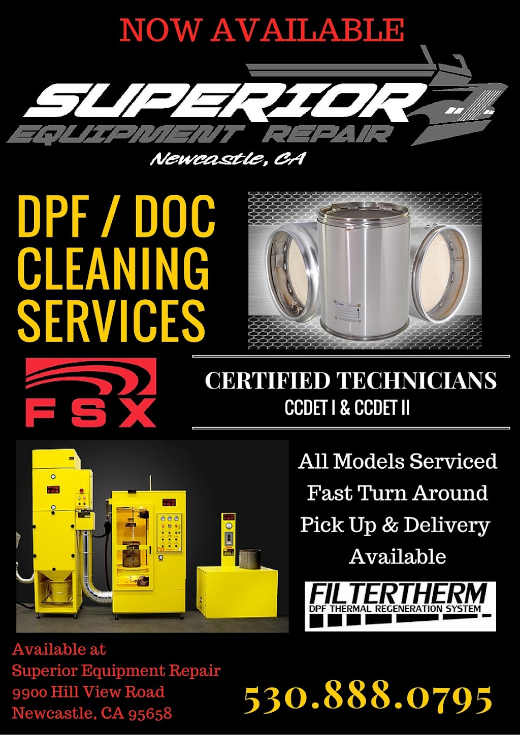 Superior Equipment Repair, Inc. | 1905 Aviation Blvd, Lincoln, CA 95648, USA | Phone: (833) 343-7351